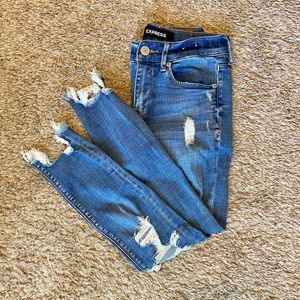 SOLD • Express Distressed Skinny Jeans